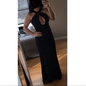 Black halter dress Fashion Nova
